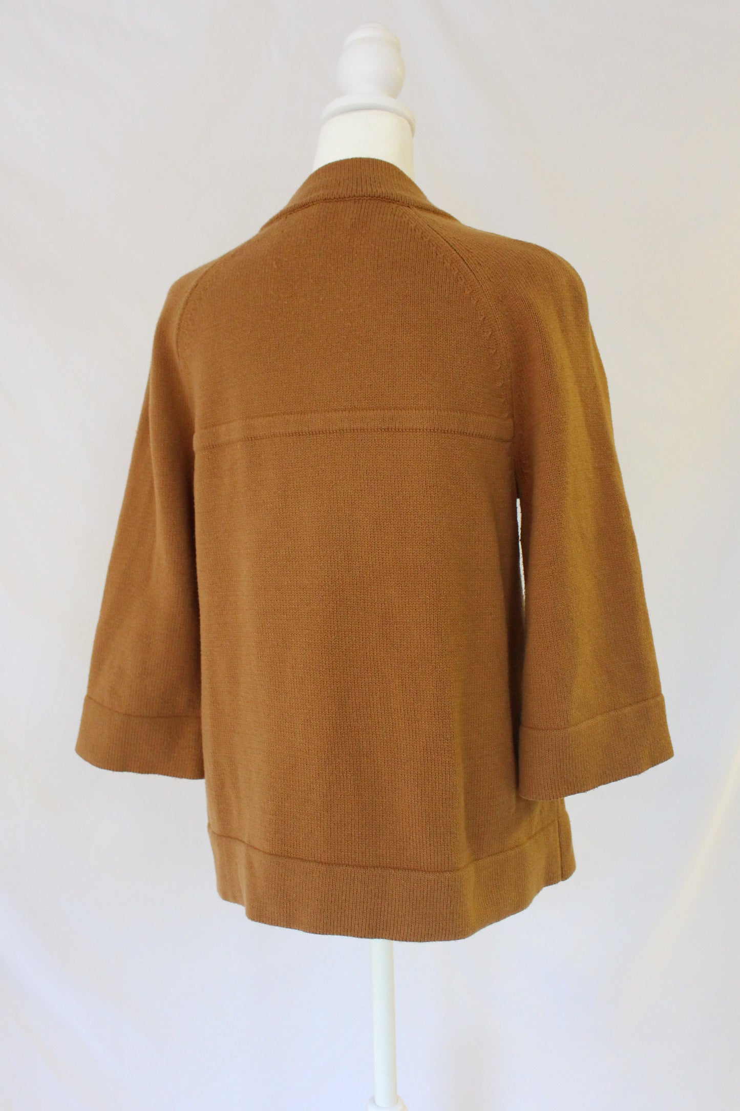 Camel Cardigan with Statement Buttons