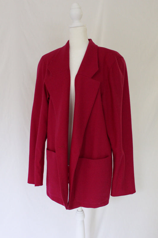 vintage pink blazer 100% wool 