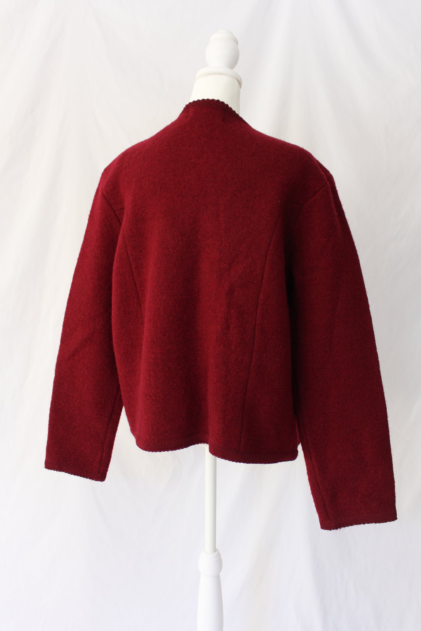 vintage red cardigan, 100% wool sweater