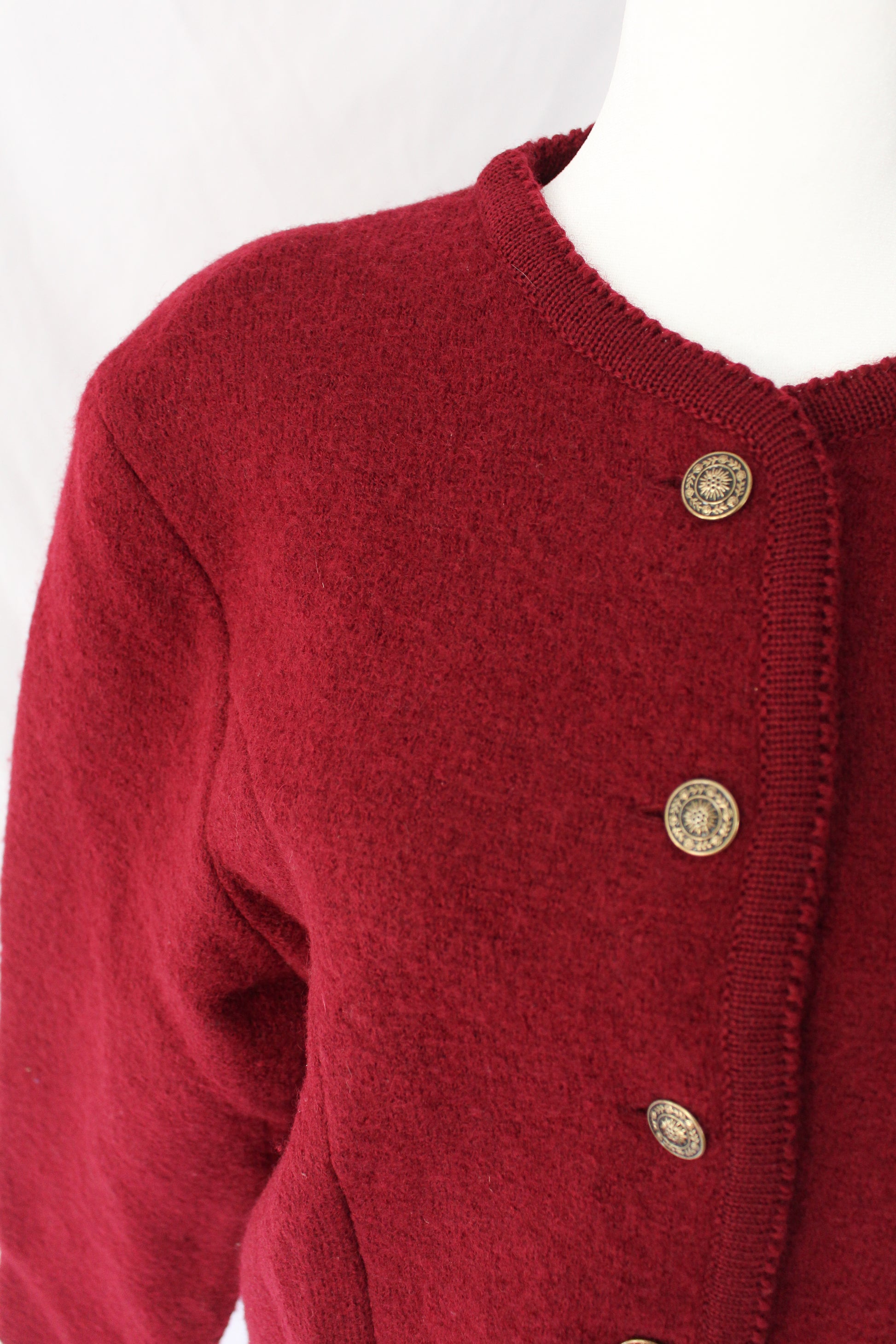 vintage button up sweater wool