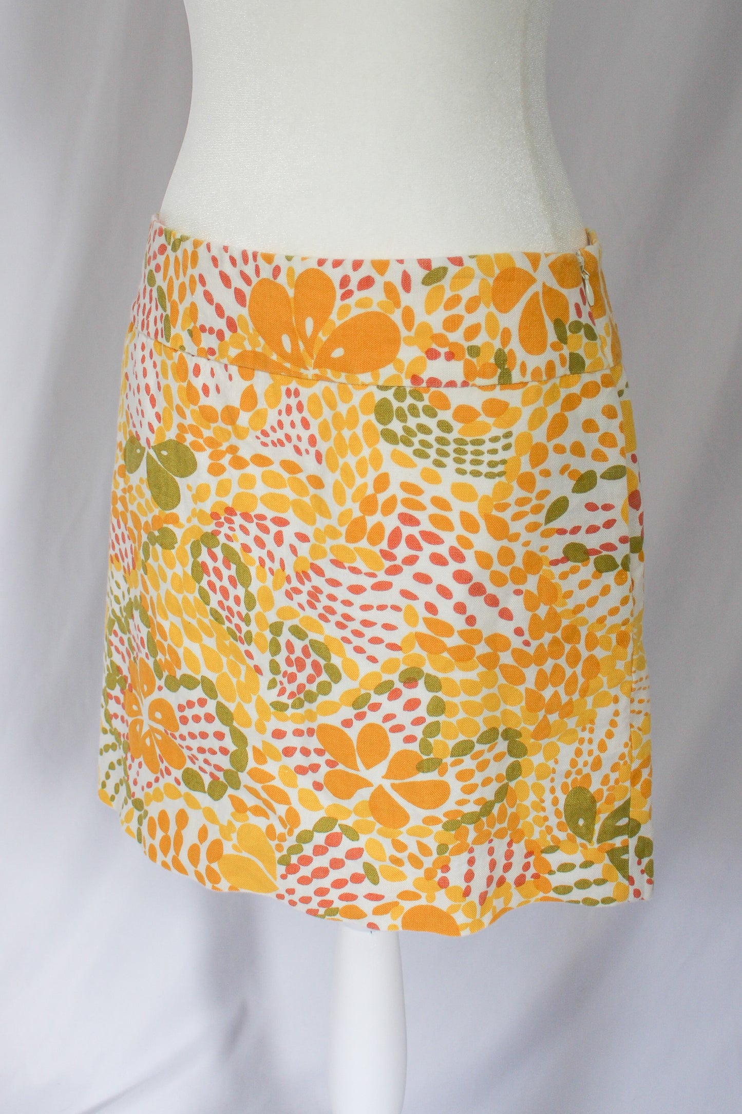 Groovy Floral Linen Mini Skirt