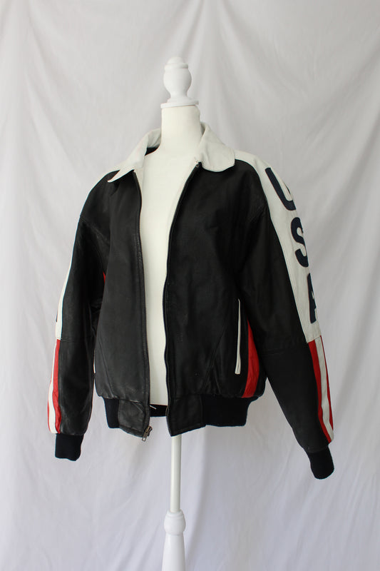 USA biker jacket leather